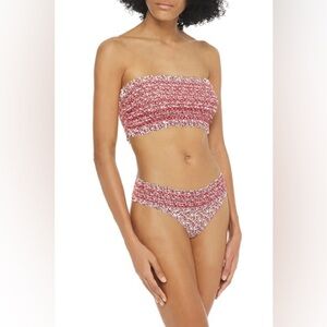 Tory Burch Smocked Bandeau Bikini Set in Medium